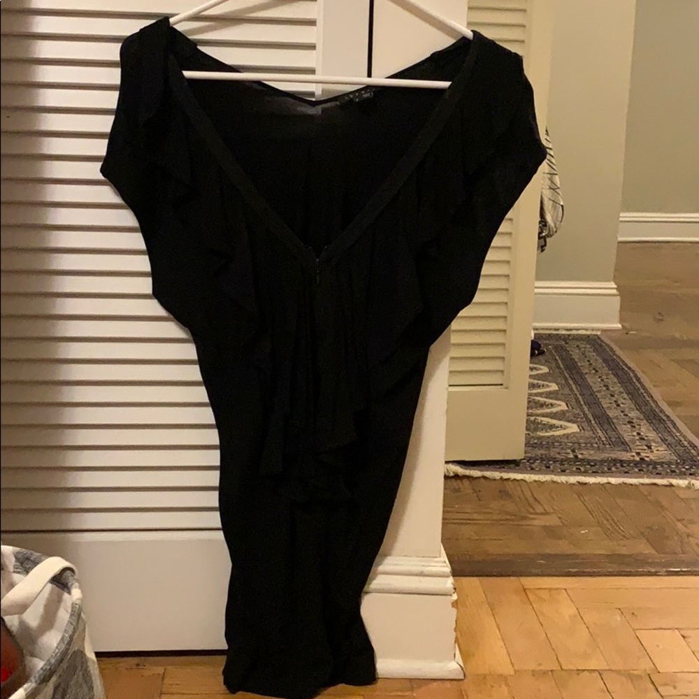 Theory zip little black dress